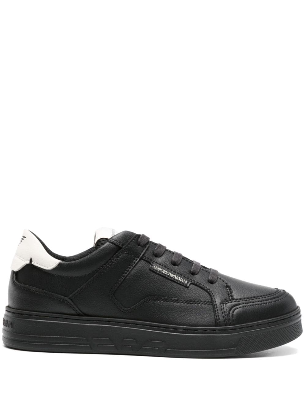 Emporio Armani Sneakers Nero Calf Leather