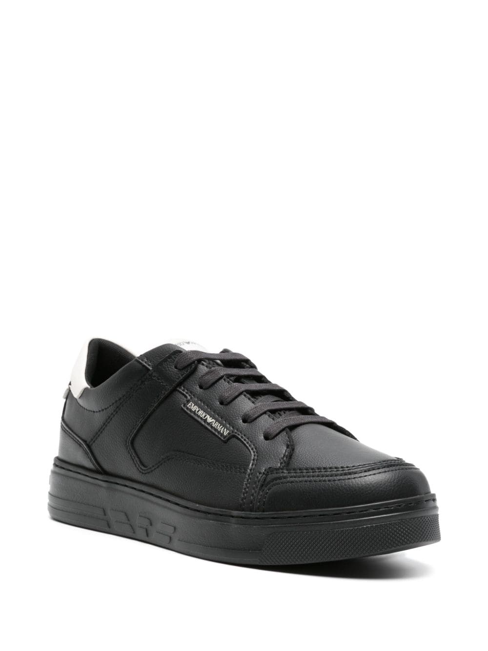 Emporio Armani Sneakers Nero Calf Leather