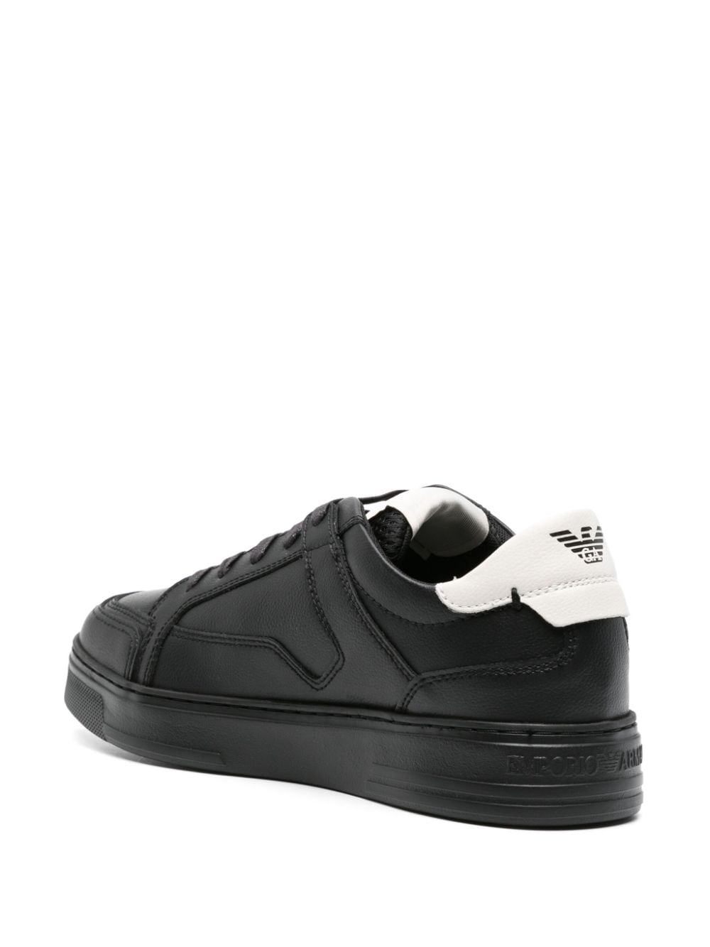 Emporio Armani Sneakers Nero Calf Leather