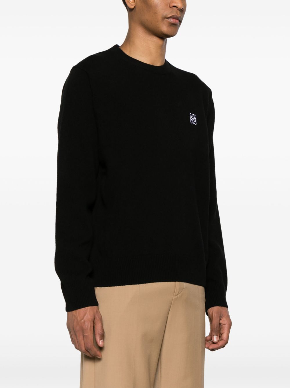 Loewe Sweaters Black Wool 100 %