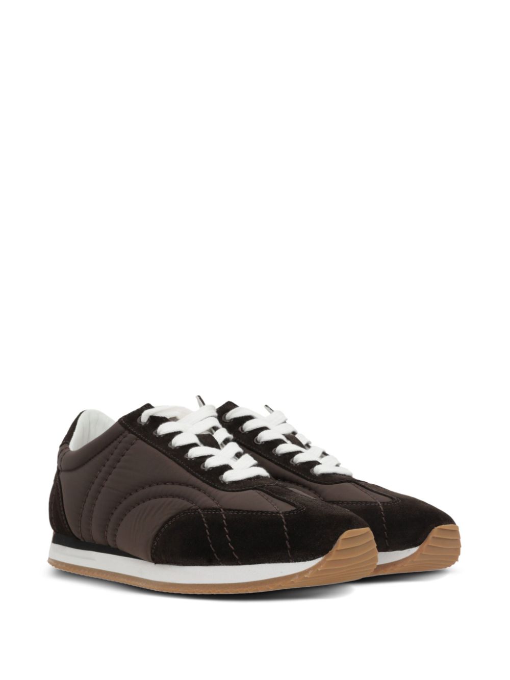 Toteme Pre Sneakers Brown Recycled Polyamide