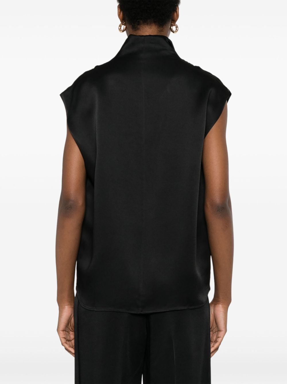 TOTEME PRE Top Black Viscose Acetate