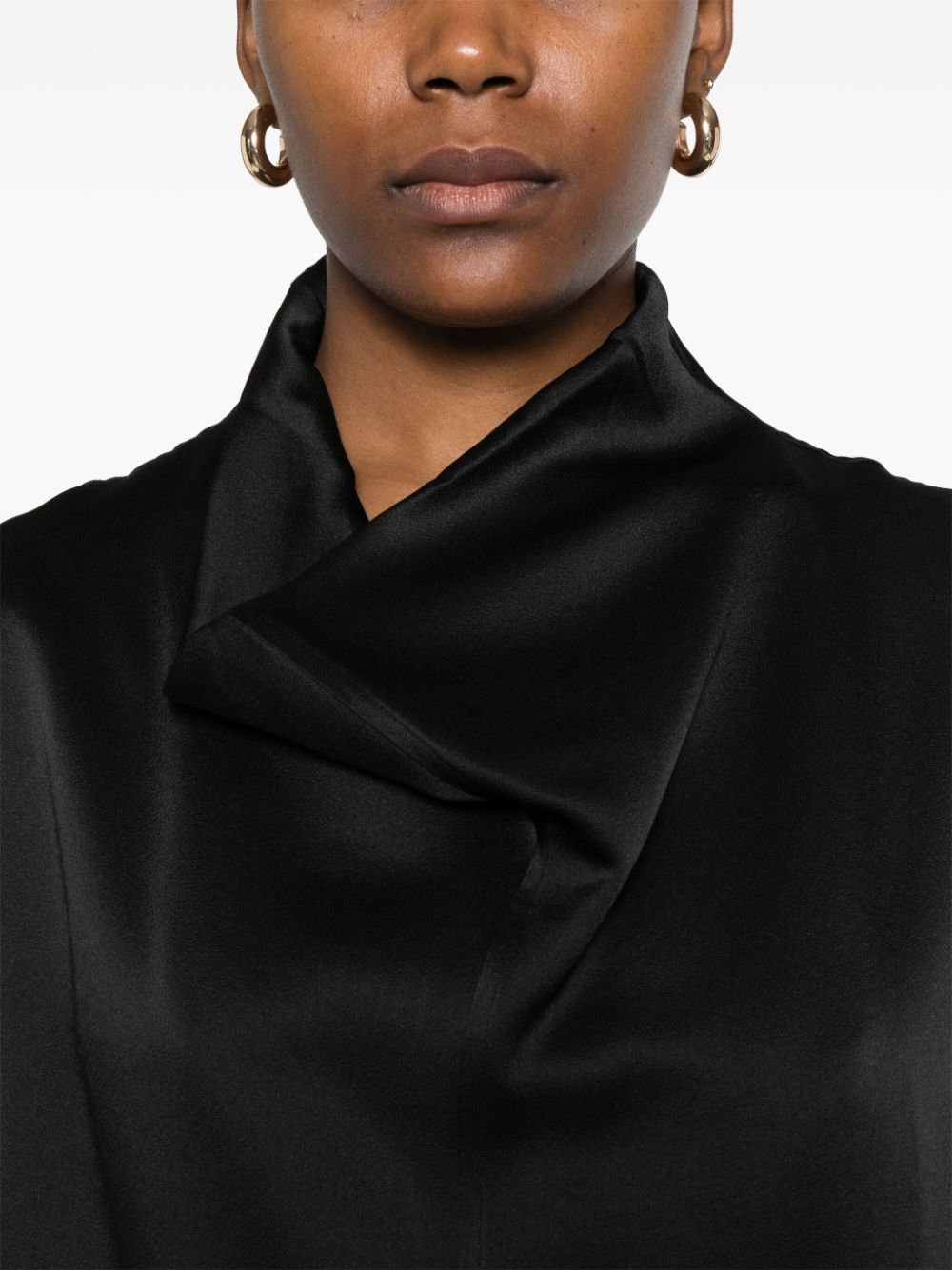 TOTEME PRE Top Black Viscose Acetate