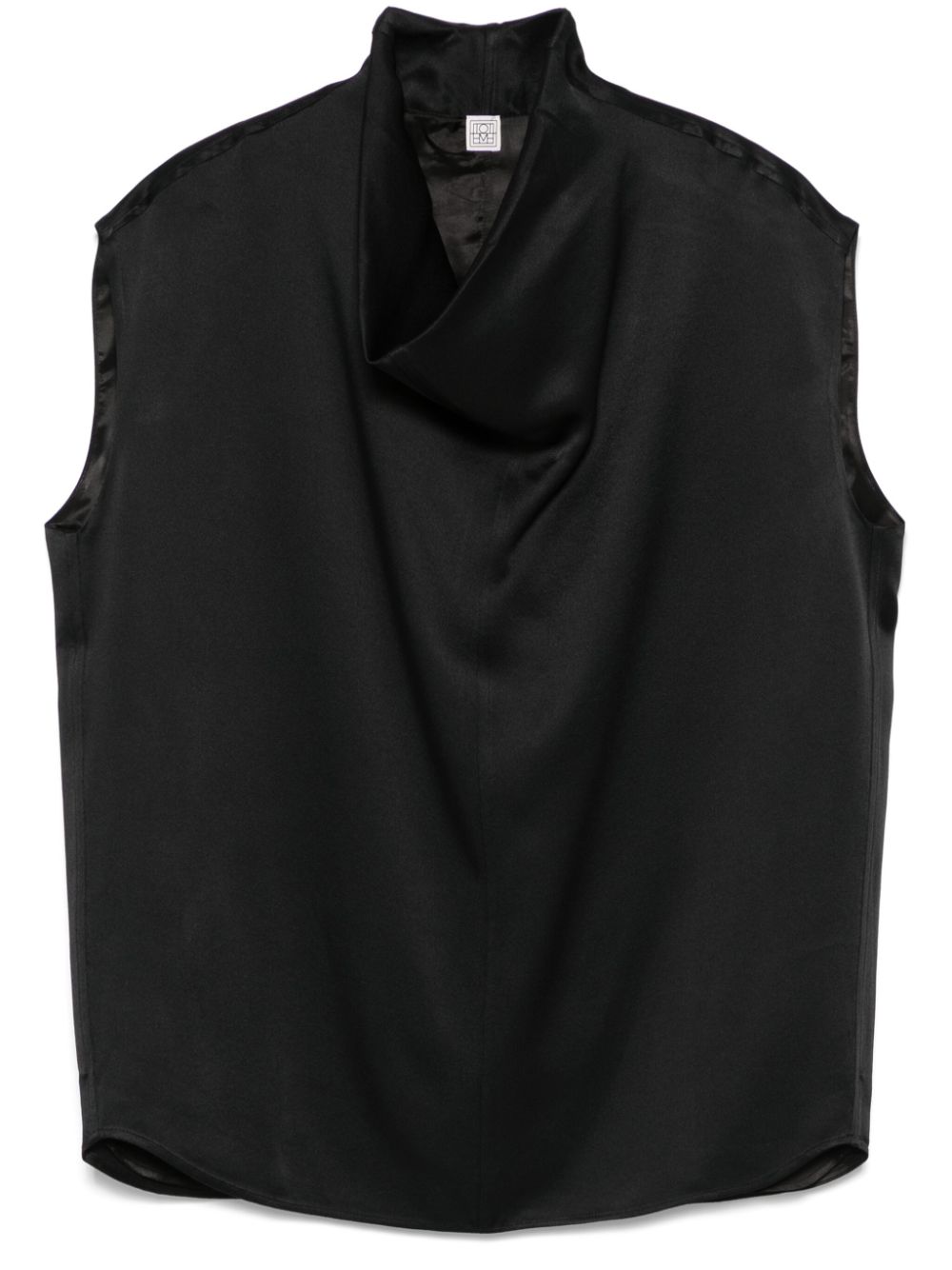 TOTEME PRE Top Black Viscose Acetate