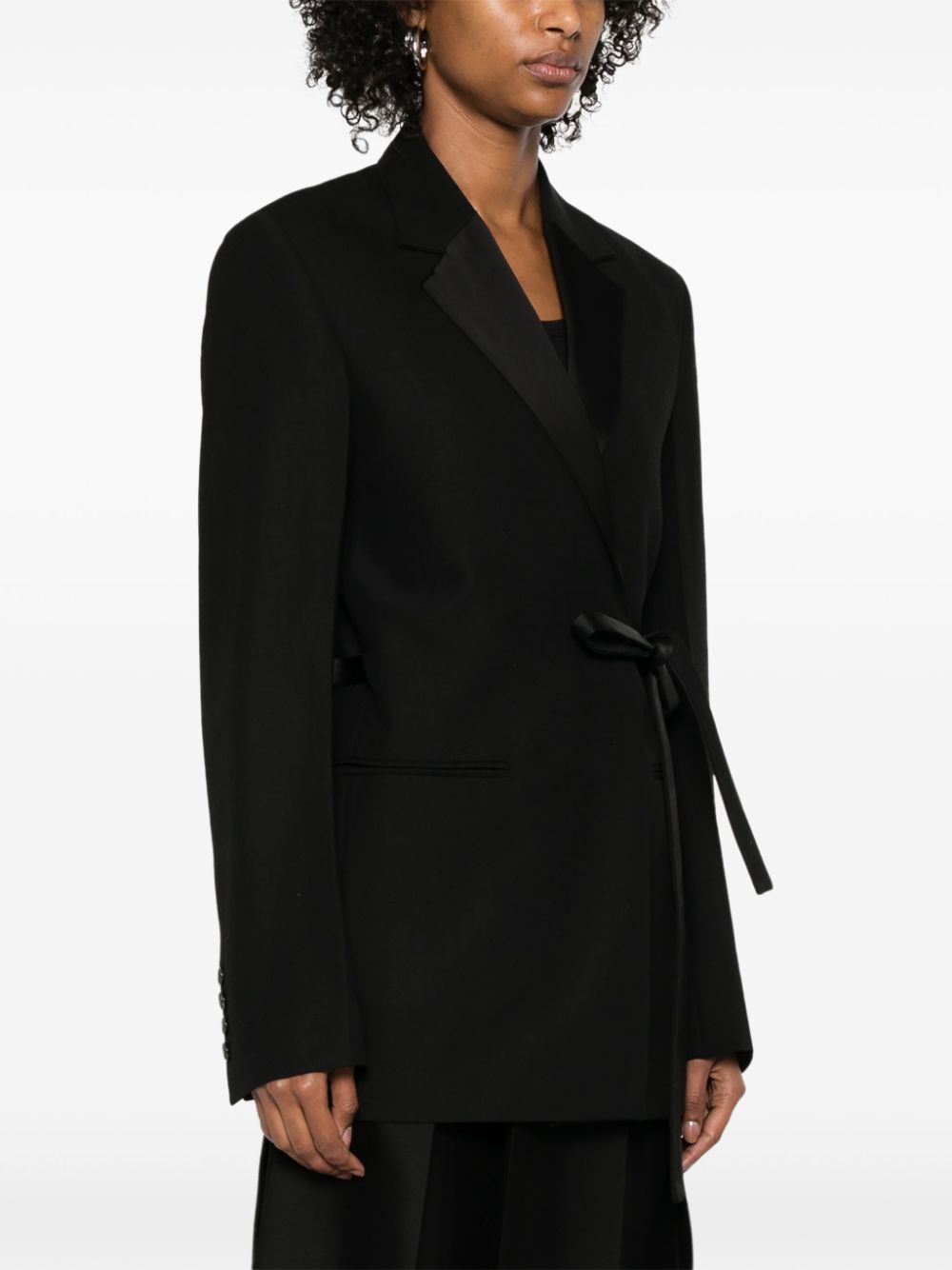 Toteme Pre Jackets Black Wool Recycled Polyester