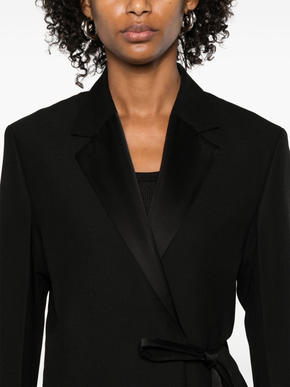Toteme Pre Jackets Black Wool Recycled Polyester