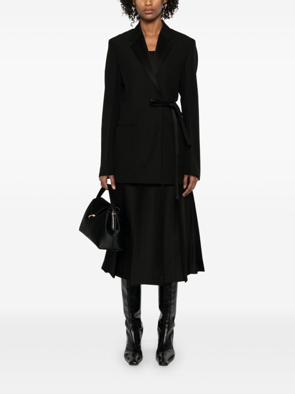 Toteme Pre Jackets Black Wool Recycled Polyester