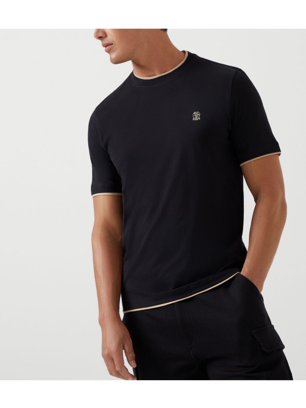 Brunello Cucinelli T-Shirts And Polos Nero Cotton