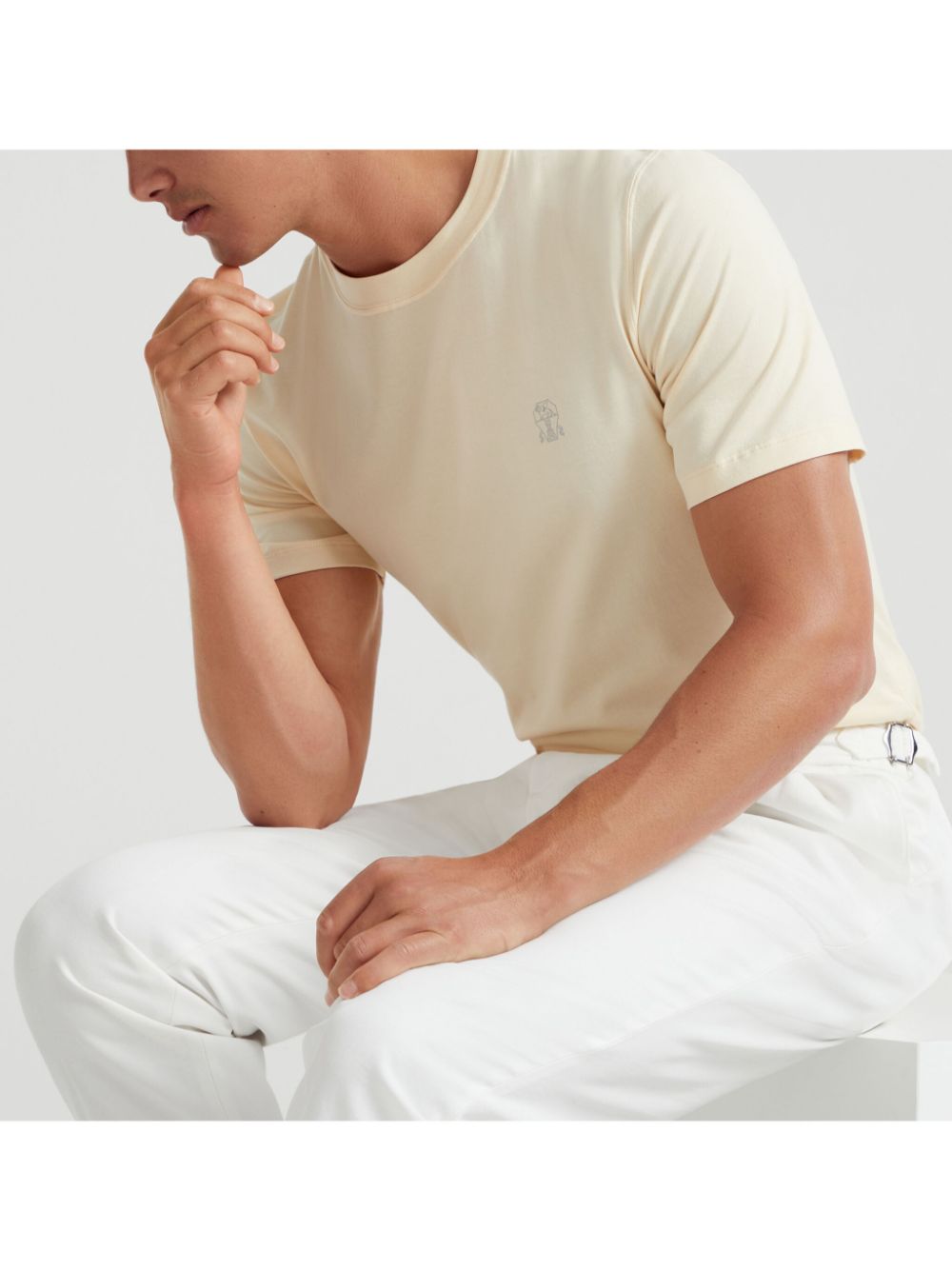 Brunello Cucinelli T-Shirts And Polos Beige Cotton
