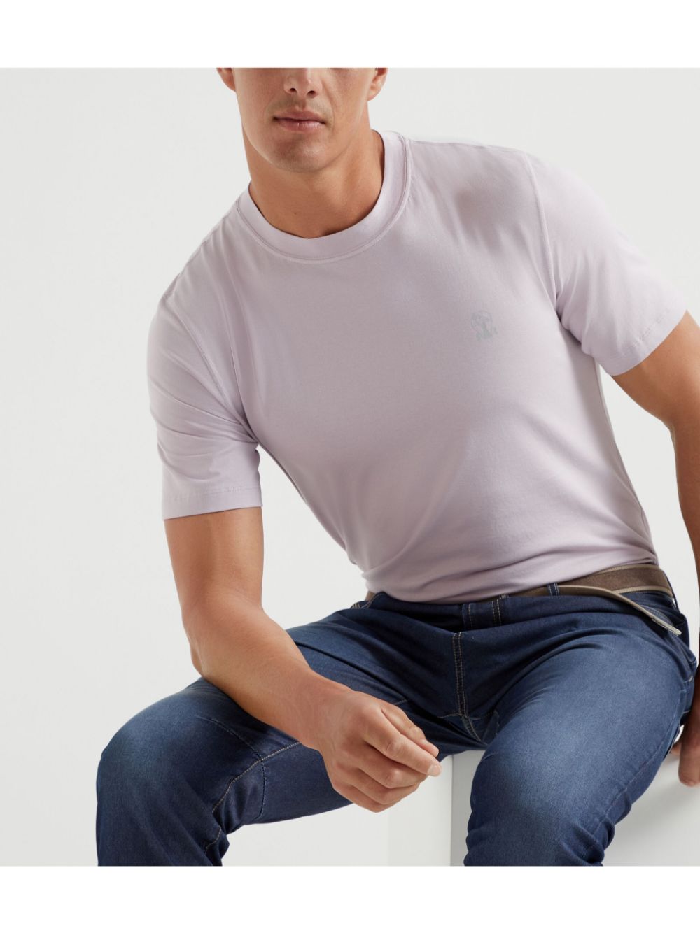 Brunello Cucinelli T-Shirts And Polos Viola Cotton