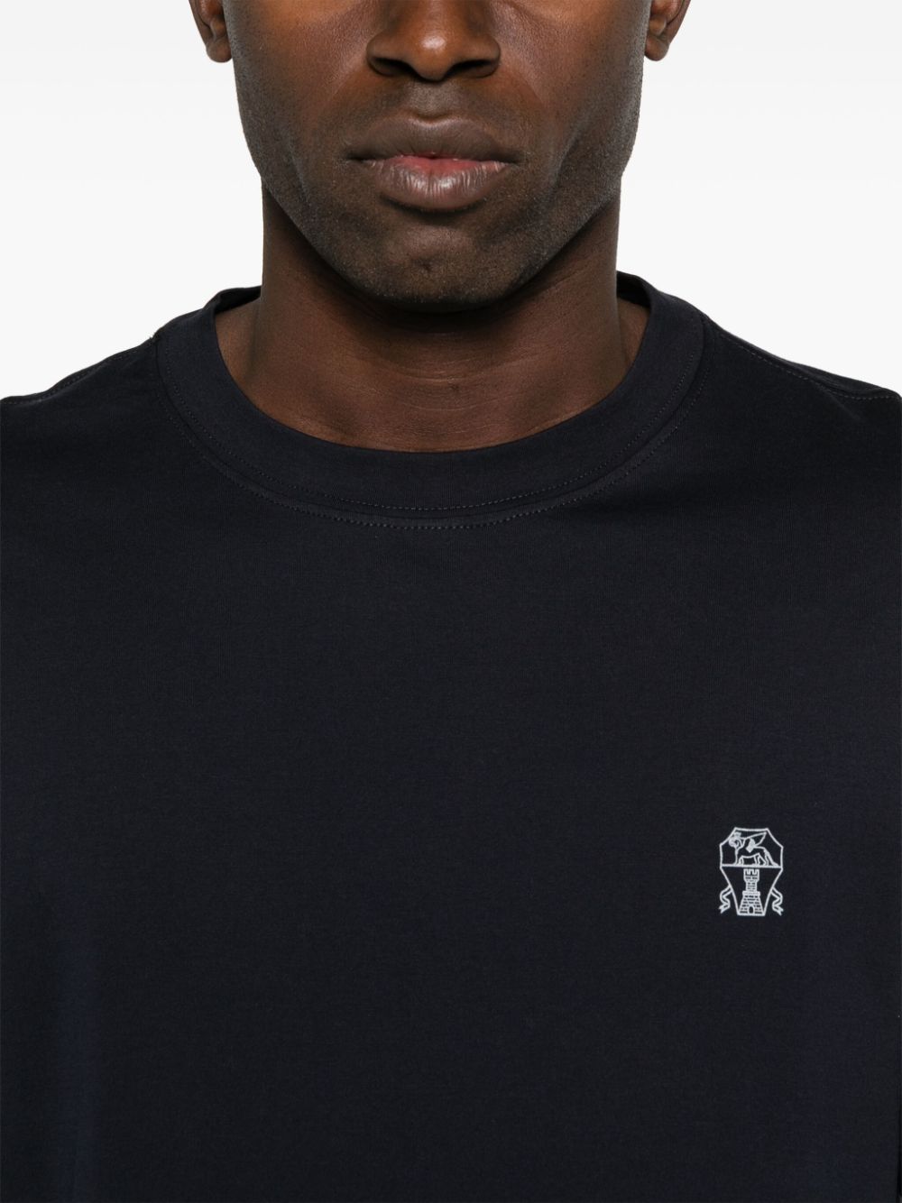 Brunello Cucinelli T-Shirts And Polos Blu Cotton