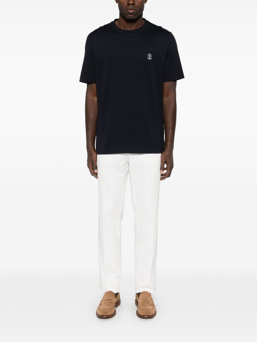 Brunello Cucinelli T-Shirts And Polos Blu Cotton