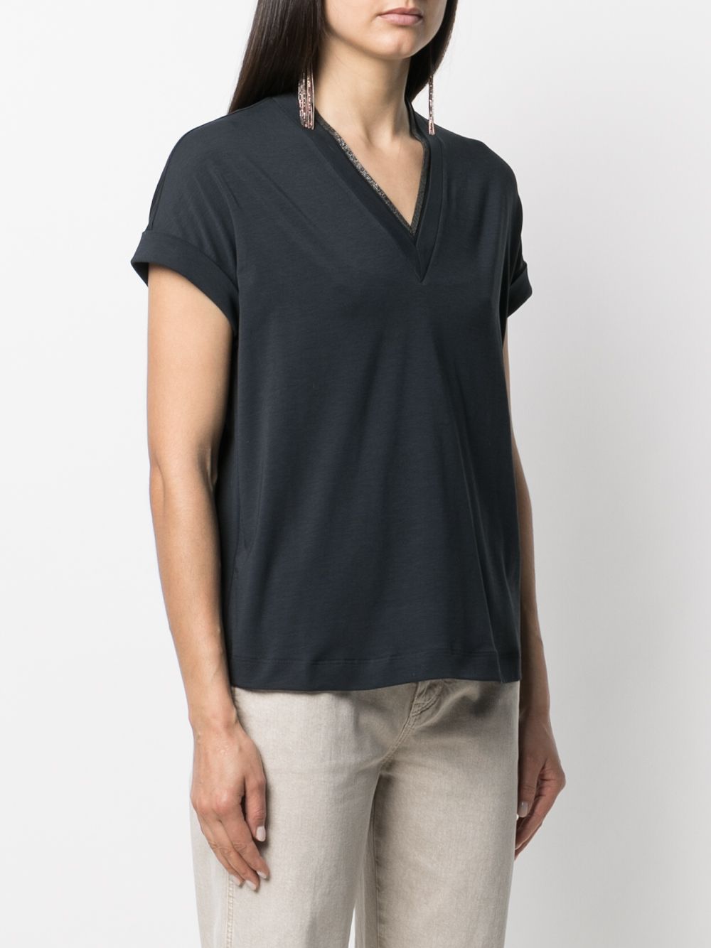 Brunello Cucinelli T-Shirts And Polos Blu Cotton