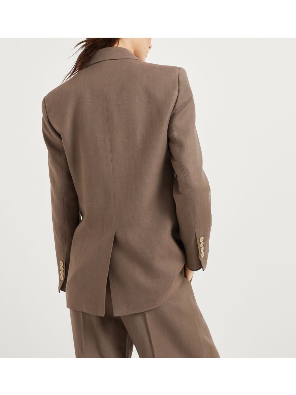 Brunello Cucinelli Jackets Marrone Viscose Linen