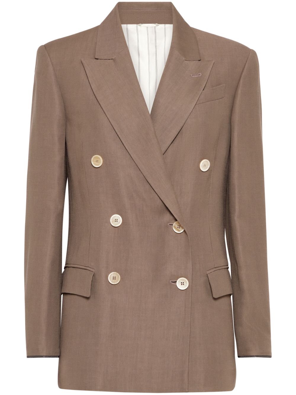 Brunello Cucinelli Jackets Marrone Viscose Linen