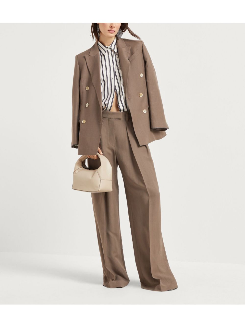 Brunello Cucinelli Jackets Marrone Viscose Linen