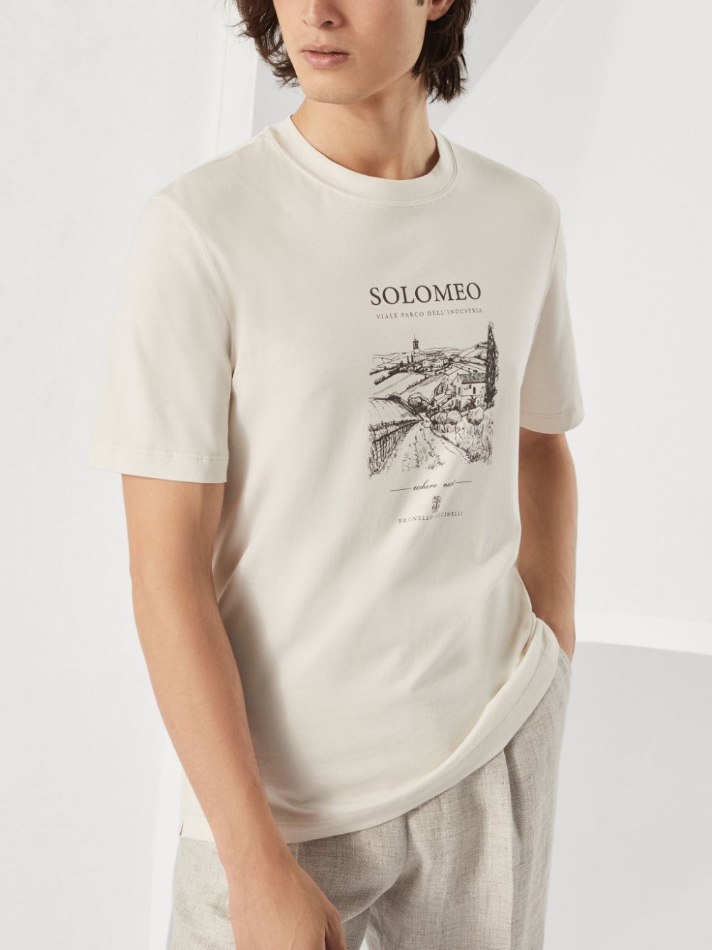 Brunello Cucinelli T-Shirts And Polos Bianco Cotton