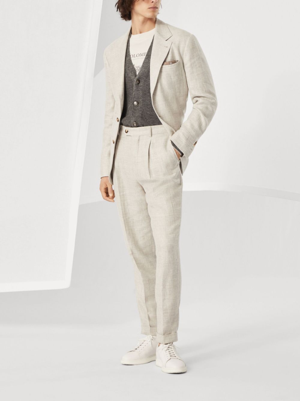 Brunello Cucinelli T-Shirts And Polos Bianco Cotton