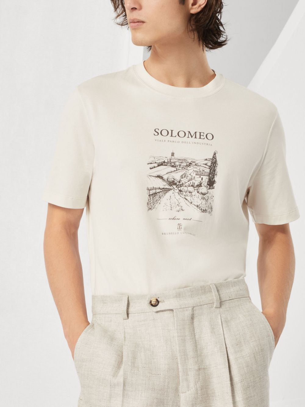 Brunello Cucinelli T-Shirts And Polos Bianco Cotton