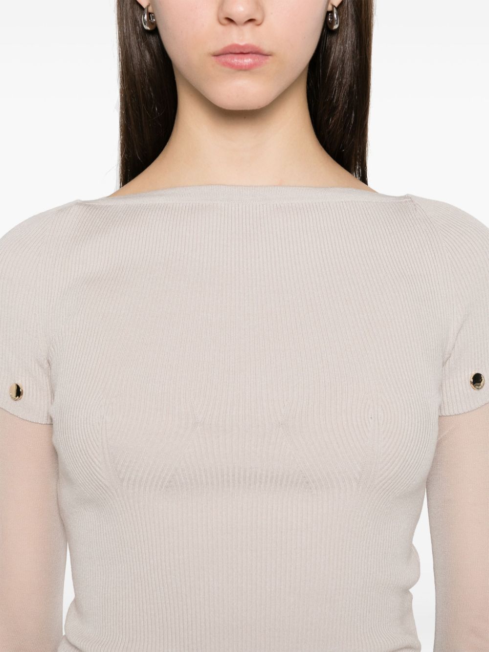 Sportmax Pre Sweaters Dove Grey Viscose Polyester