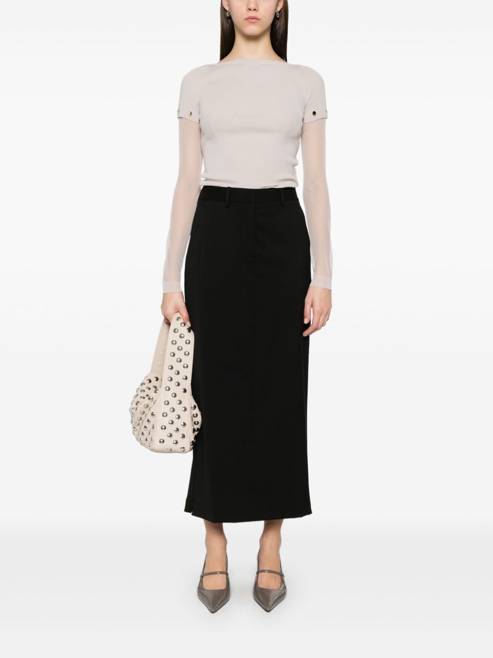 Sportmax Pre Sweaters Dove Grey Viscose Polyester