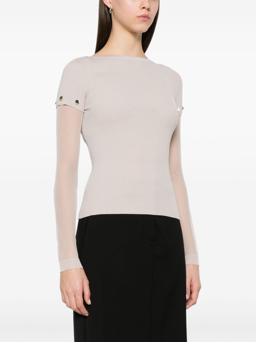 Sportmax Pre Sweaters Dove Grey Viscose Polyester