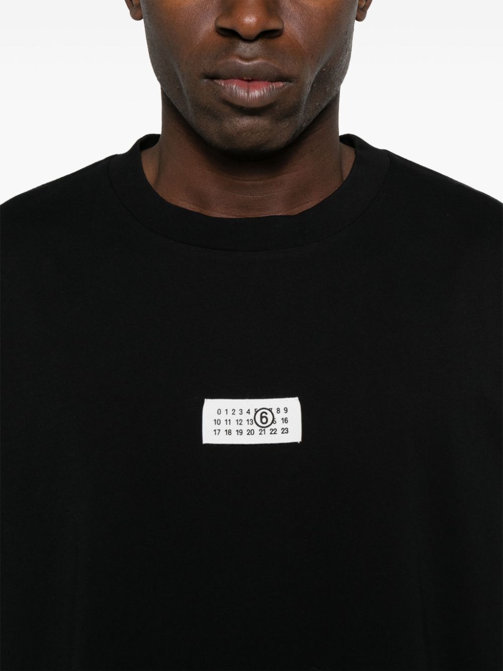 Mm6 Maison Margiela T-Shirts And Polos Black Cotton