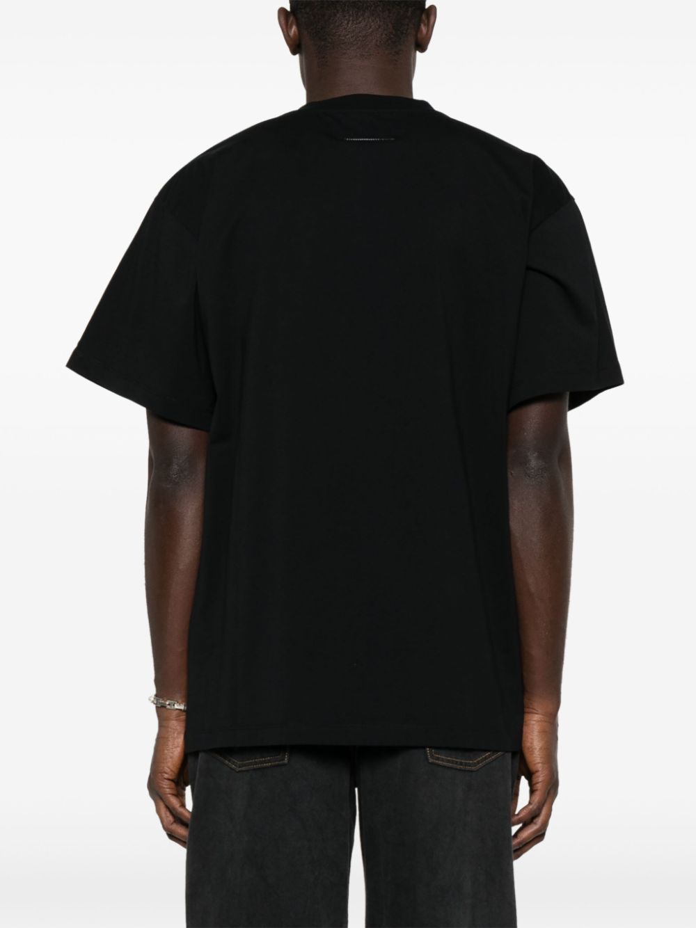 Mm6 Maison Margiela T-Shirts And Polos Black Cotton