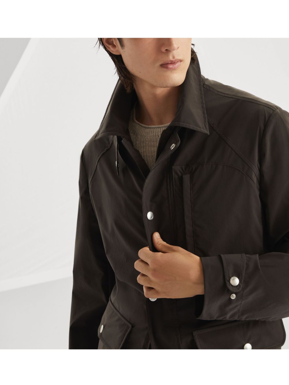 Brunello Cucinelli Jackets Marrone Cotton