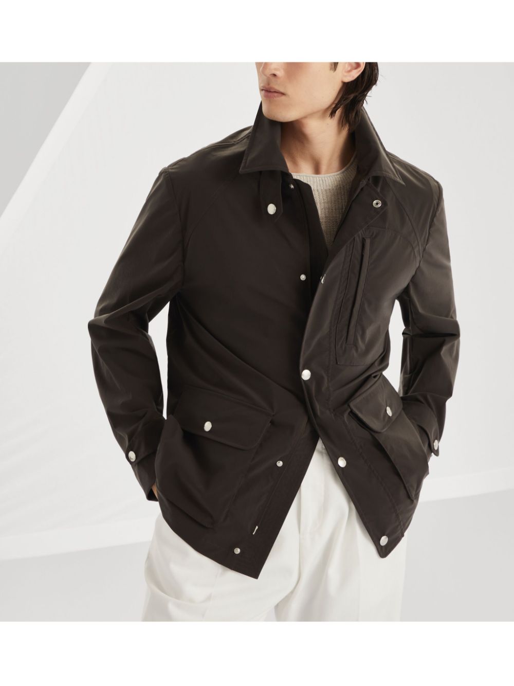 Brunello Cucinelli Jackets Marrone Cotton