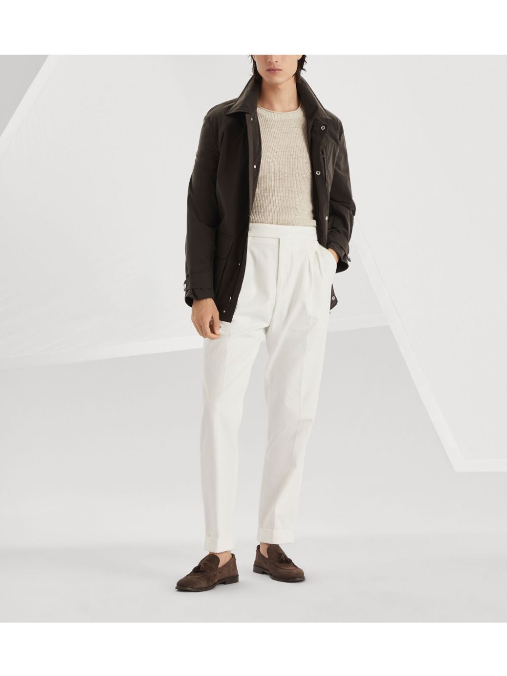 Brunello Cucinelli Jackets Marrone Cotton