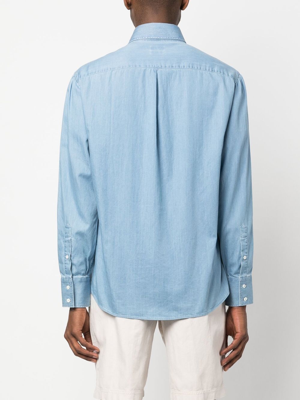 Brunello Cucinelli Shirts Azzurro Cotton