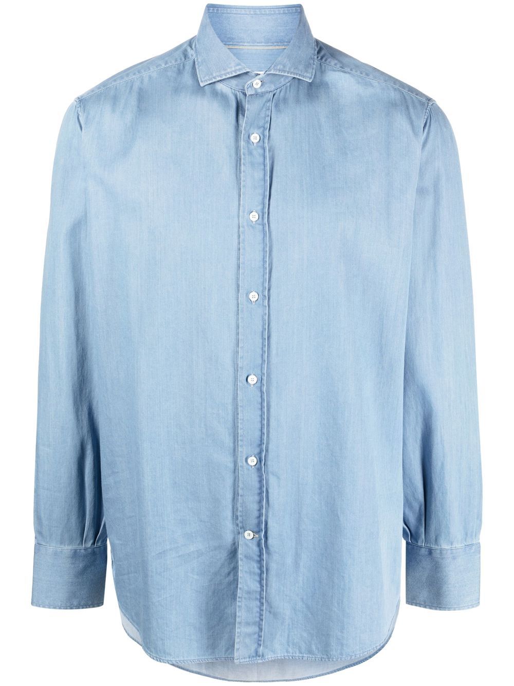 Brunello Cucinelli Shirts Azzurro Cotton