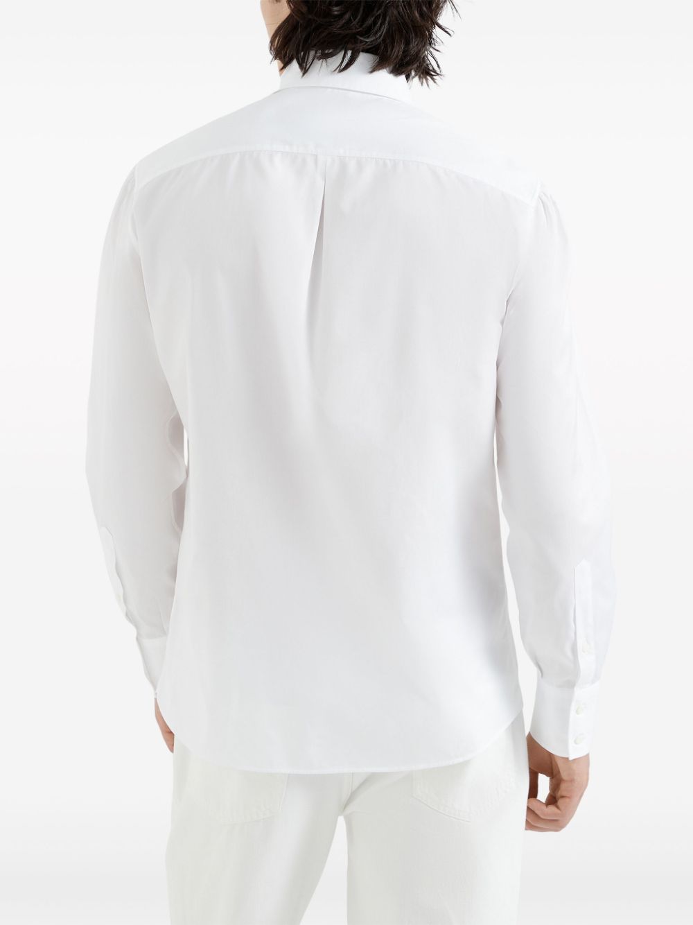 Brunello Cucinelli Shirts Bianco Cotton
