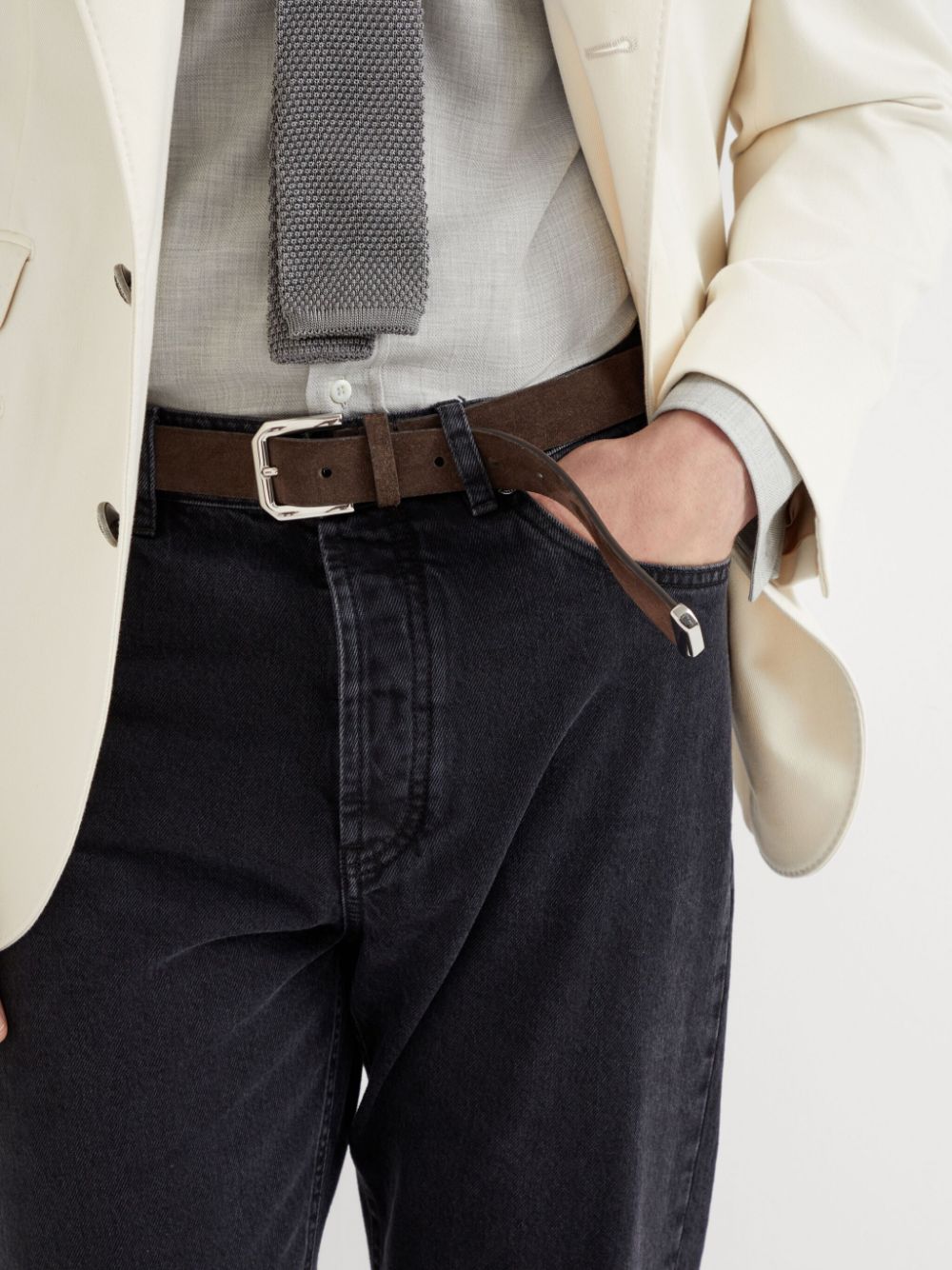Brunello Cucinelli Belts Marrone Calf Leather