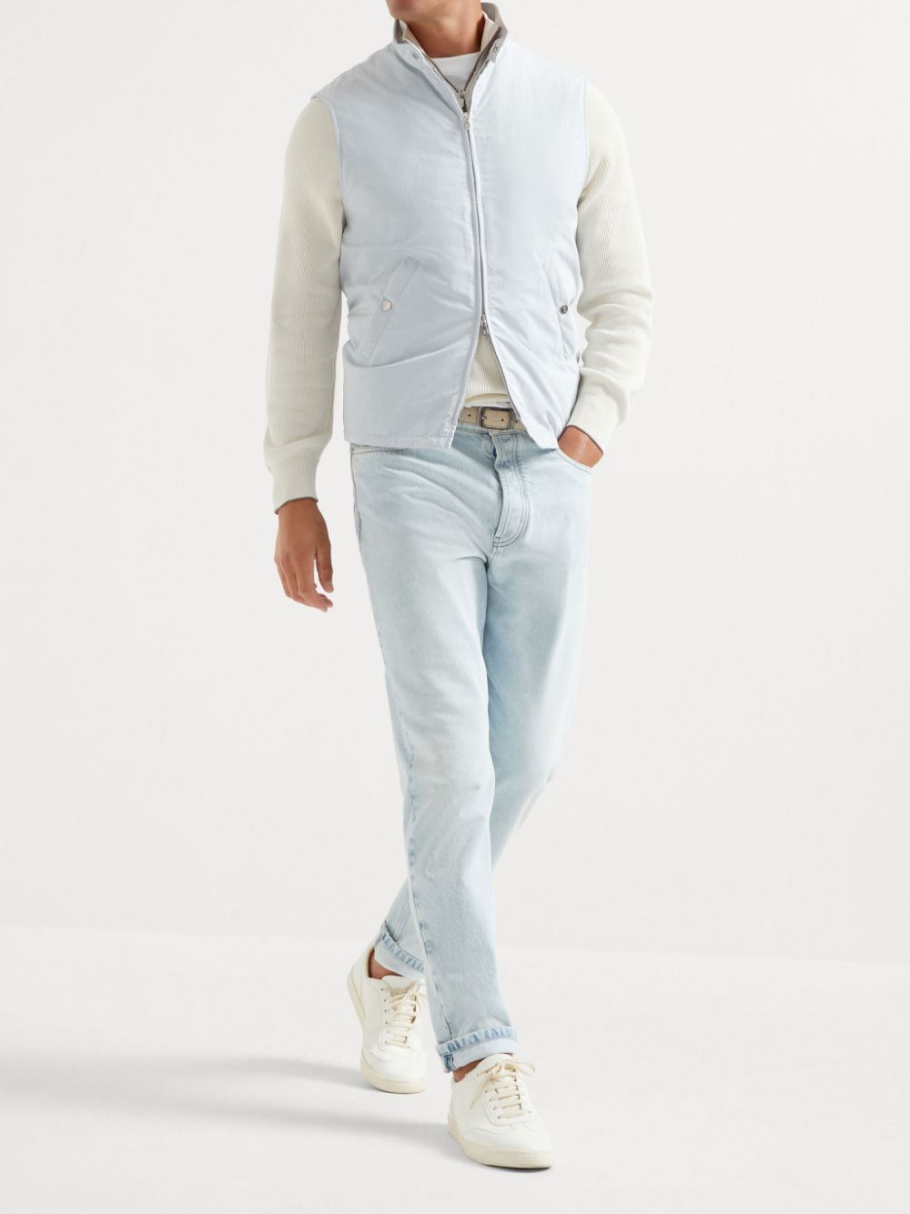 Brunello Cucinelli Sweaters Grigio Polyester Nylon