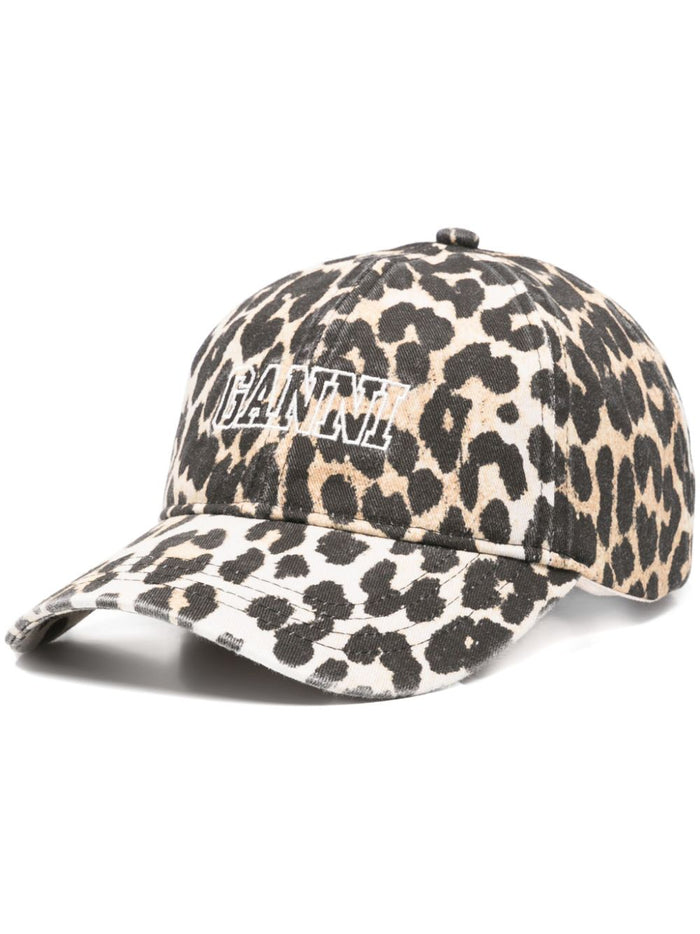 Ganni Hats Brown Cotton