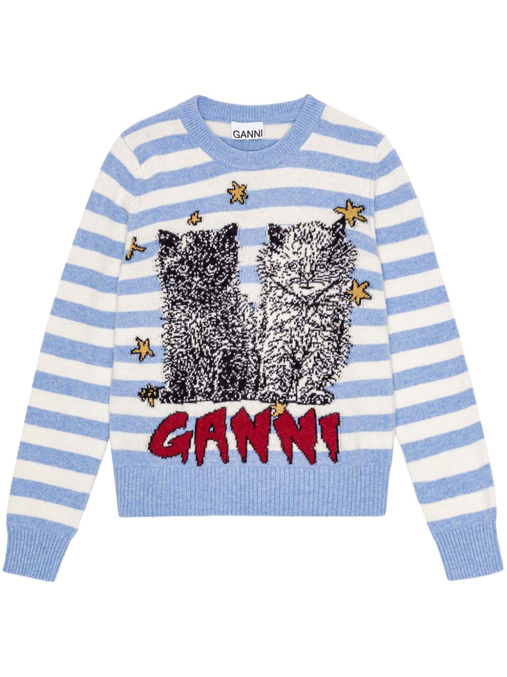 Ganni Sweaters Clear Blue