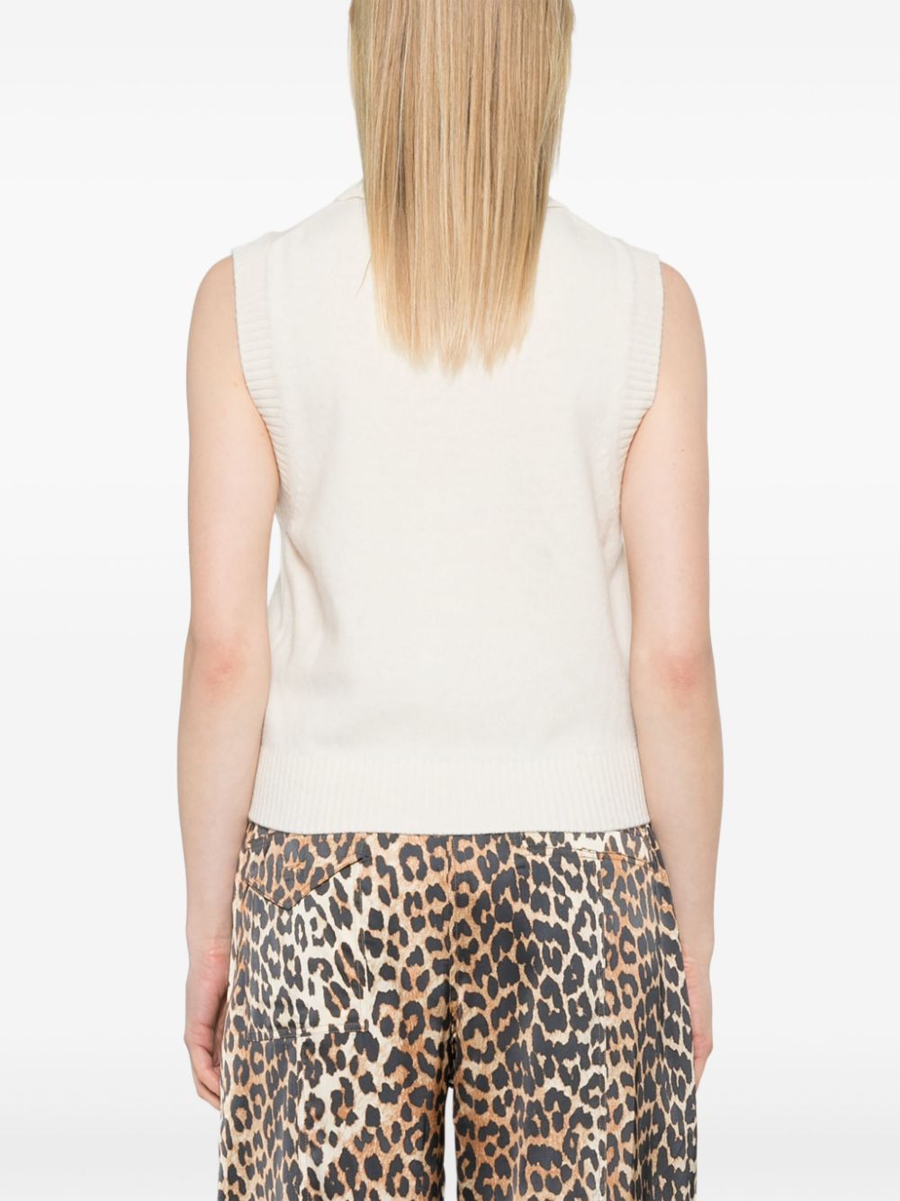 Ganni Sweaters Beige Wool Polyamide