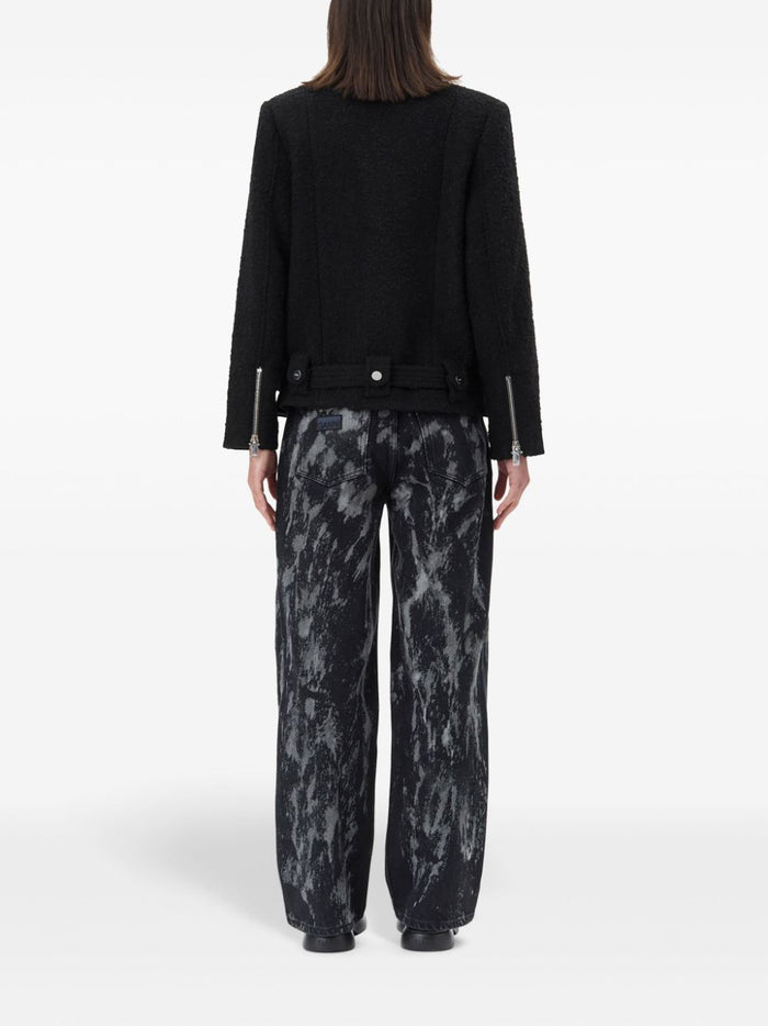 GANNI Jackets Black Polyester Wool