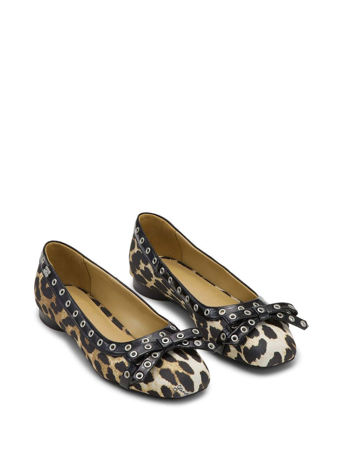Ganni Flat Shoes Brown Polyester