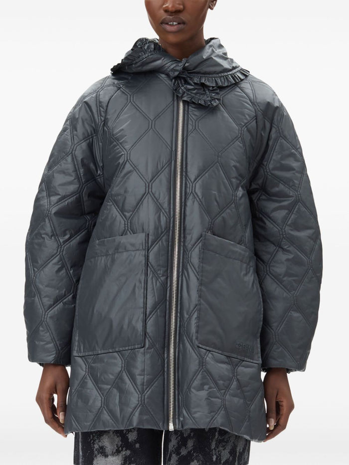 Ganni Jackets Black Nylon