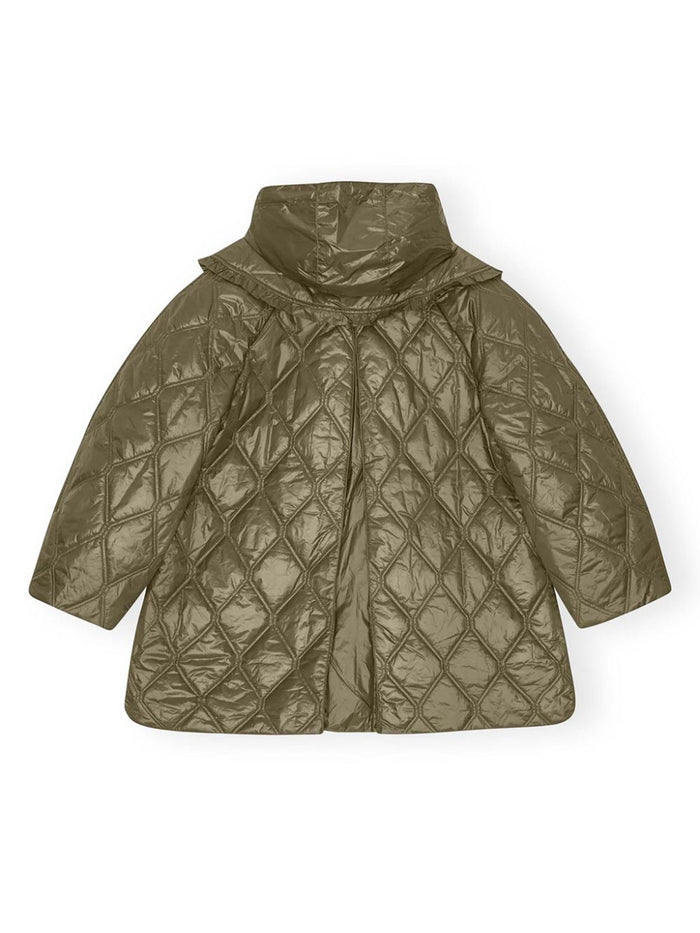 Ganni Jackets Kaki Nylon