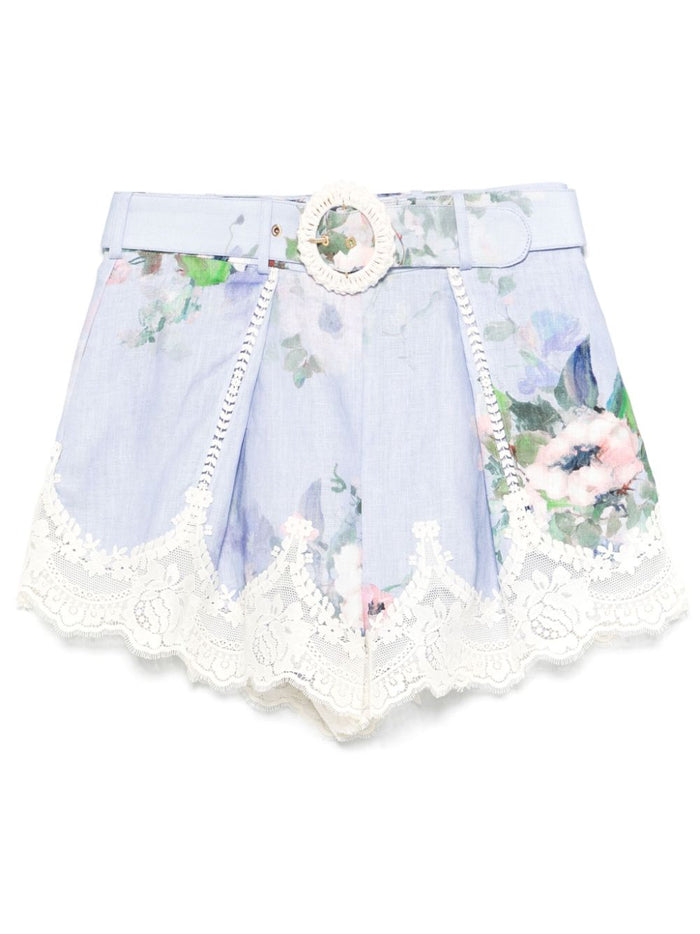 Zimmermann Shorts Clear Blue Polyester