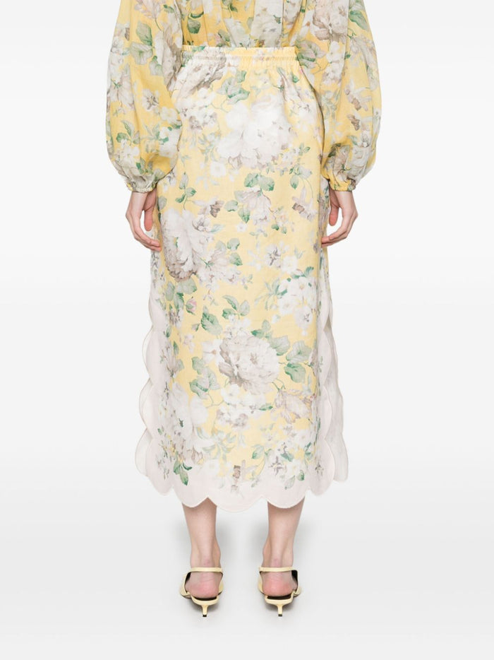 Zimmermann Skirts Yellow Linen