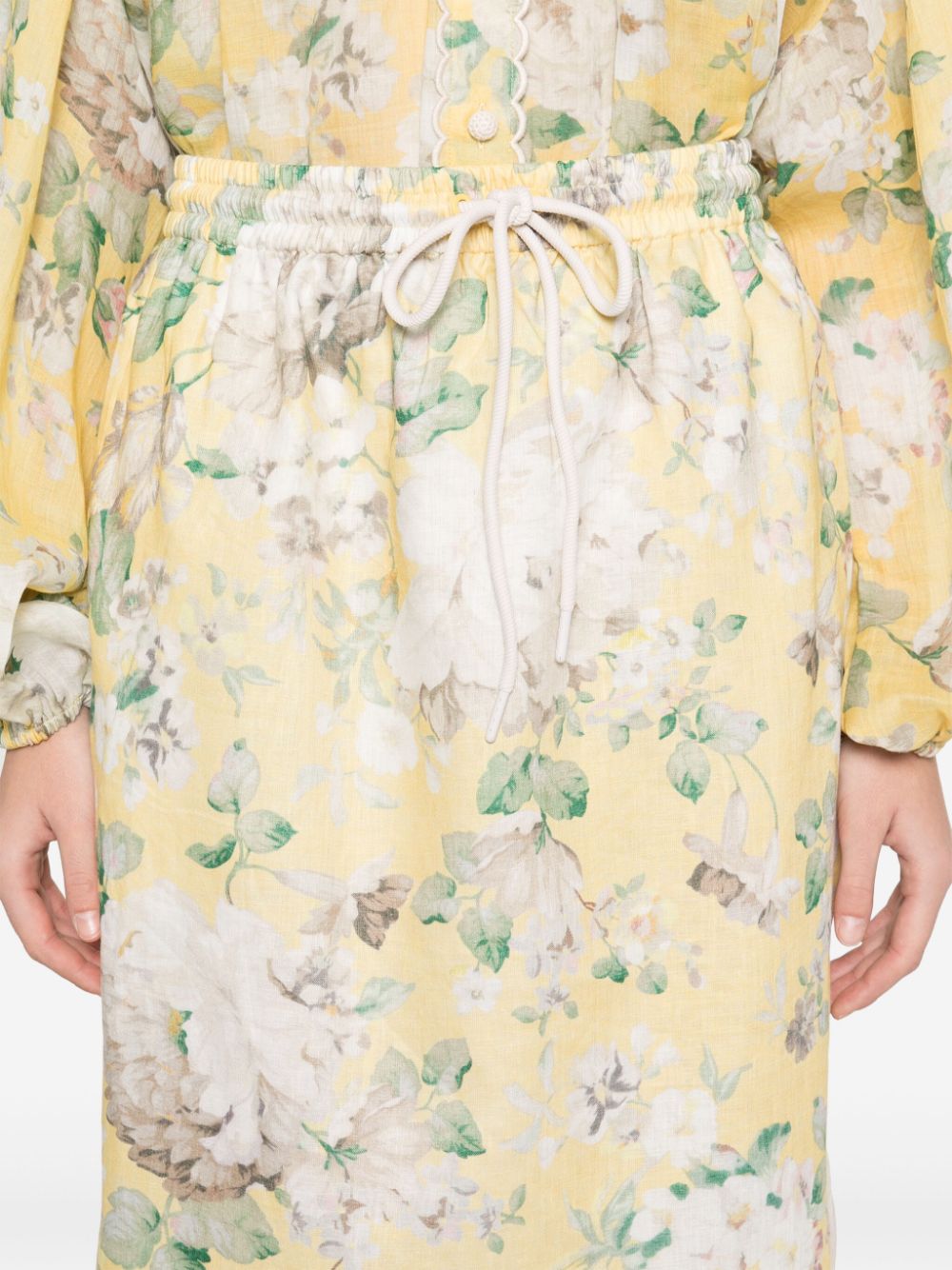 Zimmermann Skirts Yellow Linen