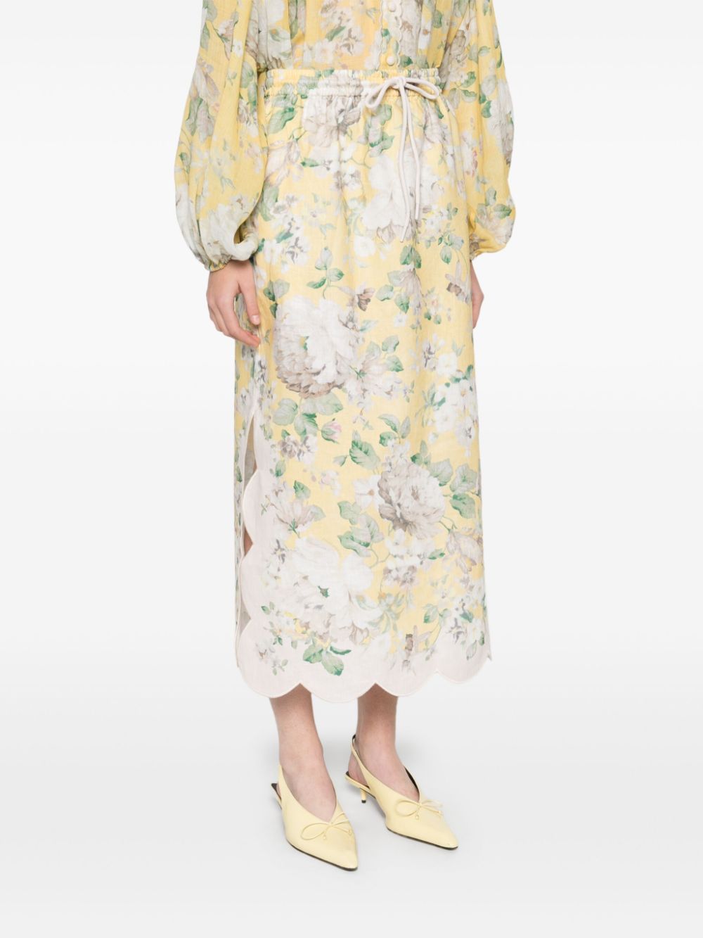 Zimmermann Skirts Yellow Linen