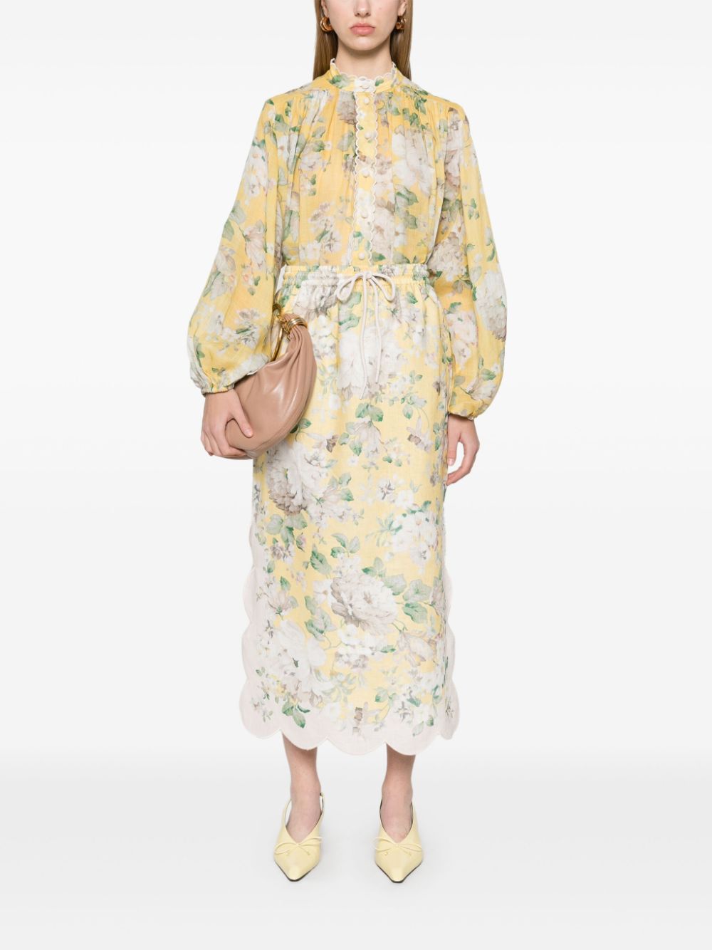 Zimmermann Skirts Yellow Linen