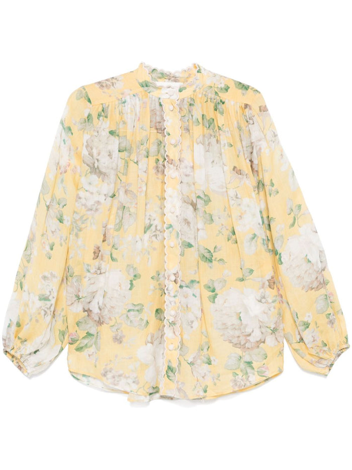 Zimmermann Shirts Yellow Linen