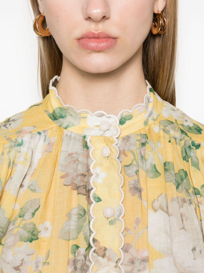 Zimmermann Shirts Yellow Linen